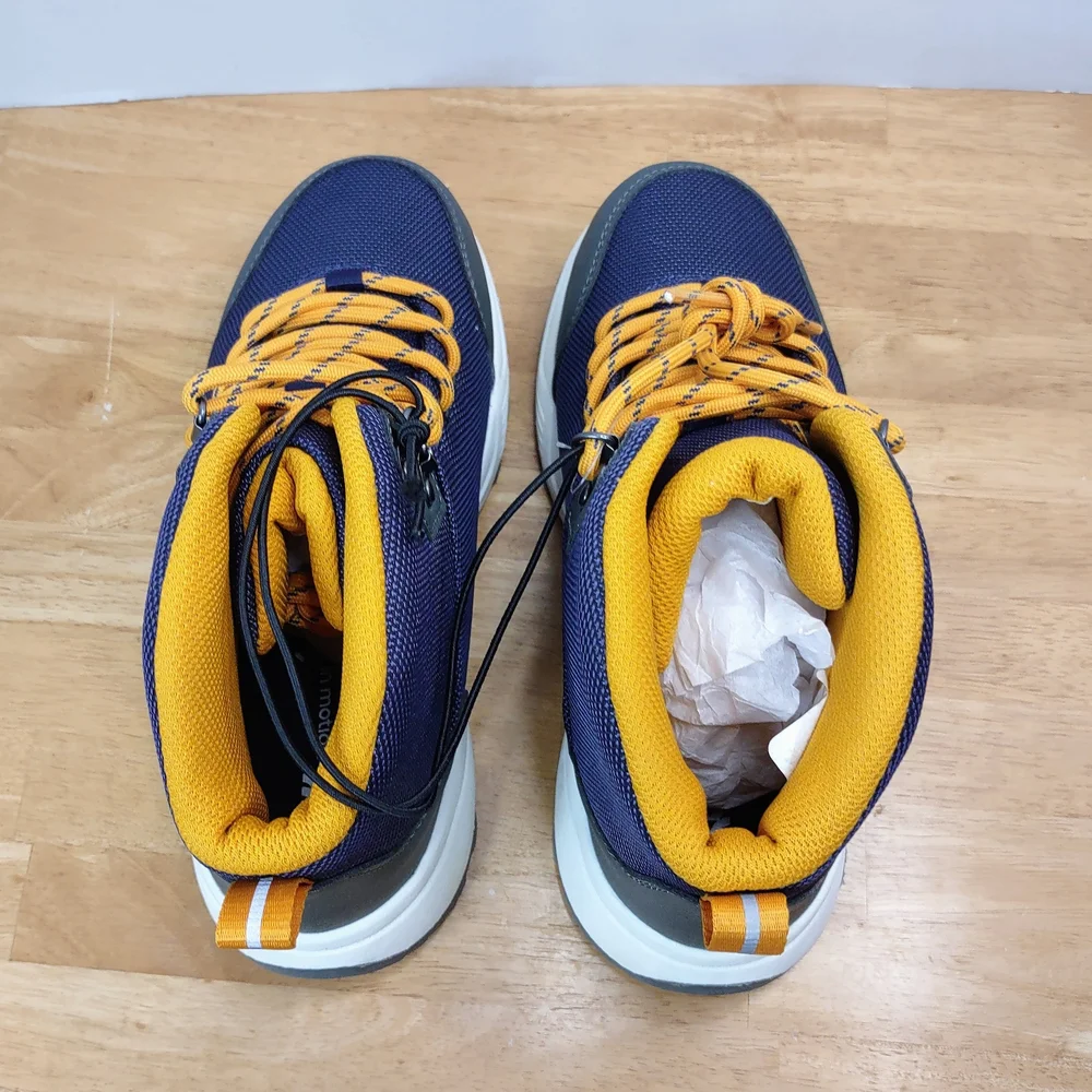 Navy and Yellow Hiking Boots - Picture 2 of 7